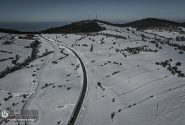 تصاویر/ بازگشایی محور کوهستانی گلوگاه پس از بارش شدید برف