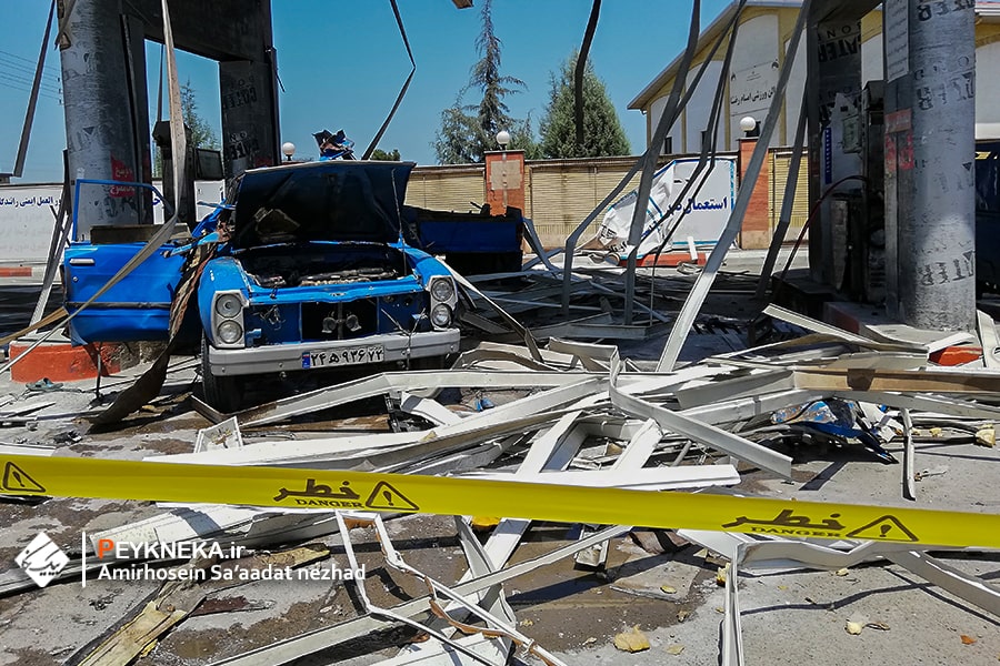 گزارش تصویری | انفجار در جایگاه گاز شهرداری نکا