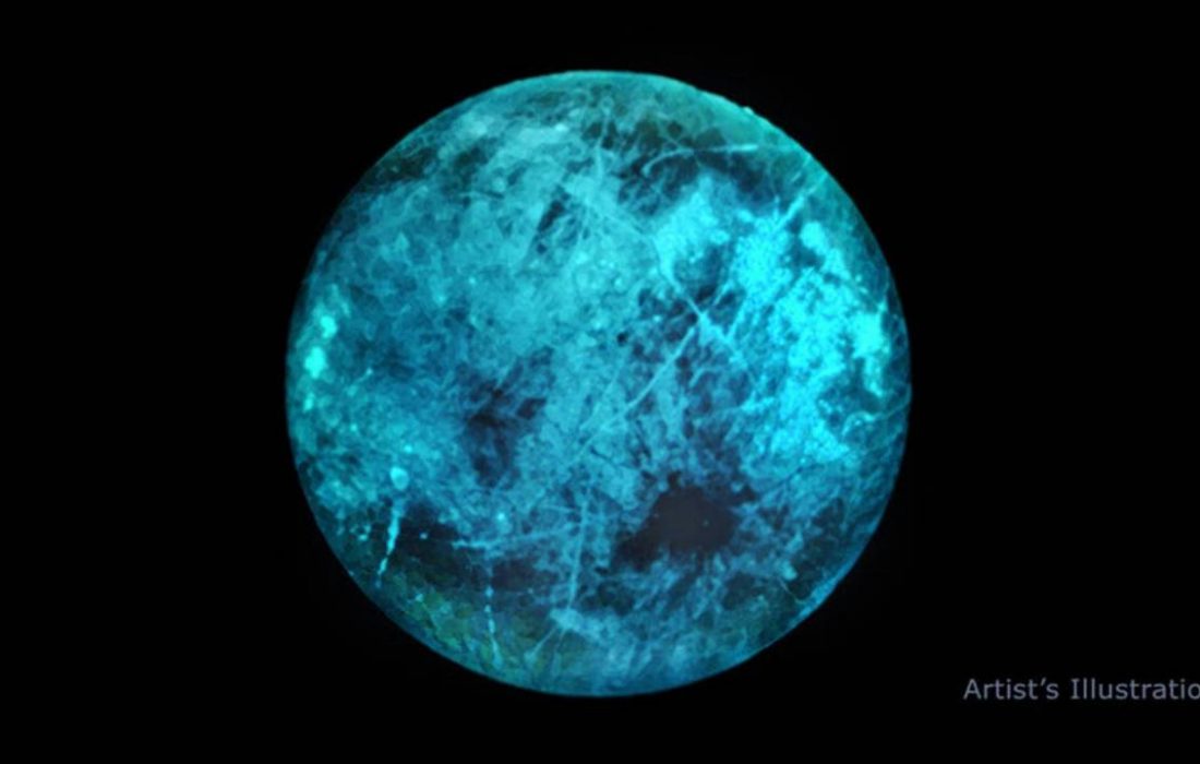 ناسا تصویری از نور آبی رنگ عجیب از ماه را در اروپا به نمایش گذاشت