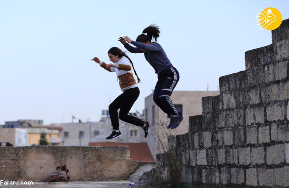 اولین دختران پارکورباز در فلسطین + عکس