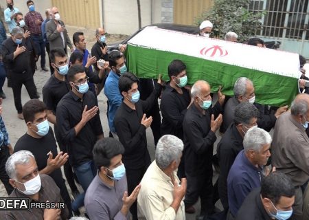 آئین تشییع پیکر پدر شهیدان «شعبانی اسرمی» در نکا برگزار شد + تصاویر