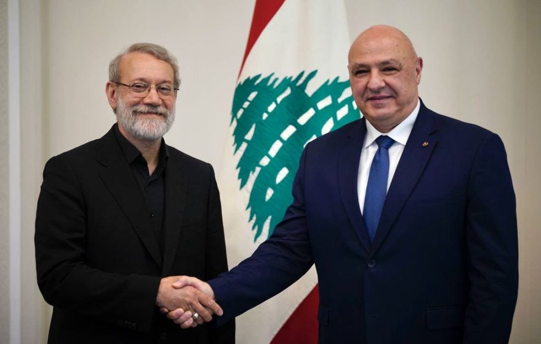 دیدار لاریجانی با جوزف عون، رئیس‌جمهور لبنان