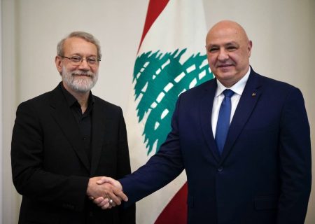 دیدار لاریجانی با جوزف عون، رئیس‌جمهور لبنان
