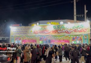 نکا غرق در نور و نذری در شب نیمه‌شعبان